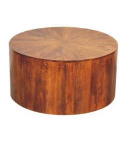 Chestnut Round Wooden Coffee Table