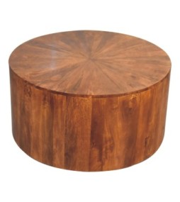 Chestnut Round Wooden Coffee Table