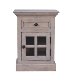 Table de chevet en pierre émaillée