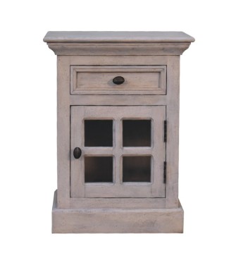 Table de chevet en pierre émaillée