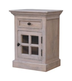 Table de chevet en pierre émaillée