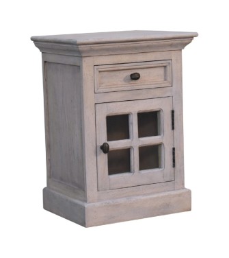 Table de chevet en pierre émaillée