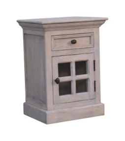 Table de chevet en pierre émaillée