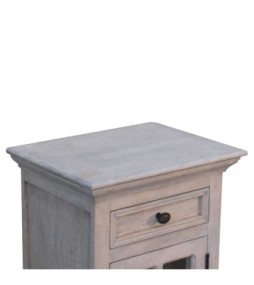 Table de chevet en pierre émaillée