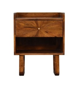 Table de chevet ouverte U- Sunrise - finition châtaigne
