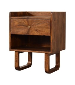 Table de chevet ouverte U- Sunrise - finition châtaigne