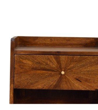 Table de chevet ouverte U- Sunrise - finition châtaigne