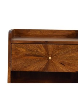 Table de chevet ouverte U- Sunrise - finition châtaigne