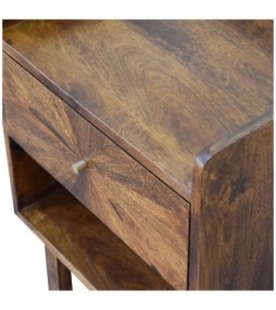 Table de chevet ouverte U- Sunrise - finition châtaigne