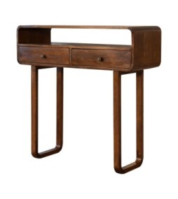 U-Curved Chestnut Console Table