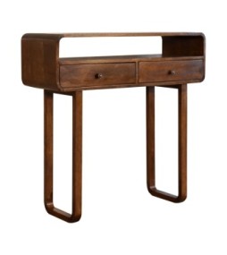 U-Curved Chestnut Console Table