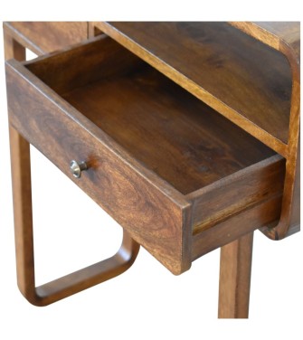 U-Curved Chestnut Console Table