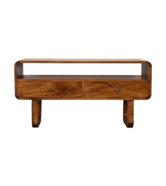U-Shape Curve Chestnut Media Unit
