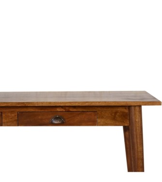Bureau à deux tiroirs couleur finition châtaigne