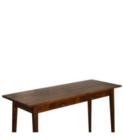 Bureau à deux tiroirs couleur finition châtaigne