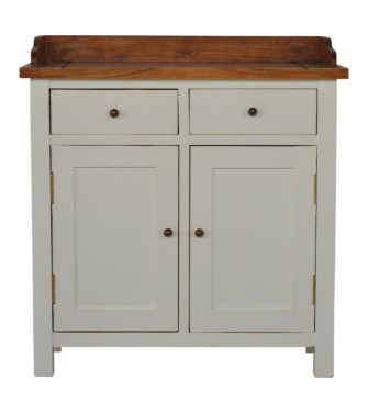 Armoire de cuisine bicolore style campagnard