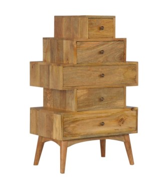 Solid Wood Tower Chest Cabinet