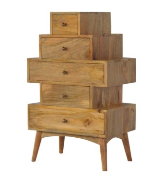 Solid Wood Tower Chest Cabinet