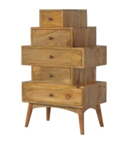 Solid Wood Tower Chest Cabinet