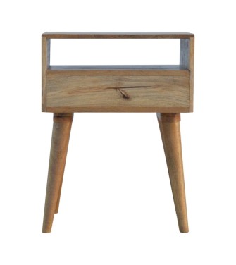 Table de chevet en cuivre perforé avec fente ouverte