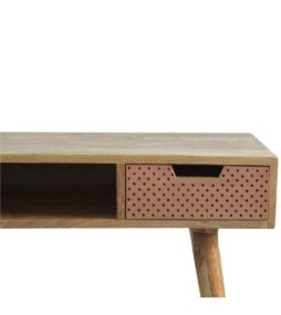 Bureau en cuivre perforé