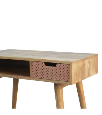 Bureau en cuivre perforé