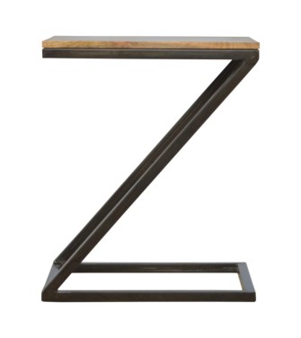 Side Table with Iron Base