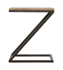Side Table with Iron Base