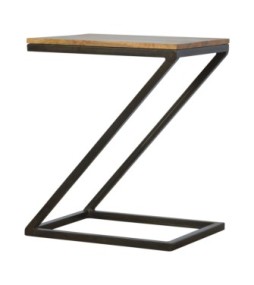 Side Table with Iron Base