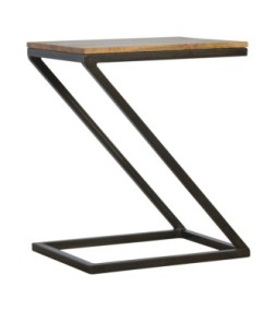 Side Table with Iron Base