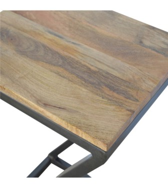 Side Table with Iron Base