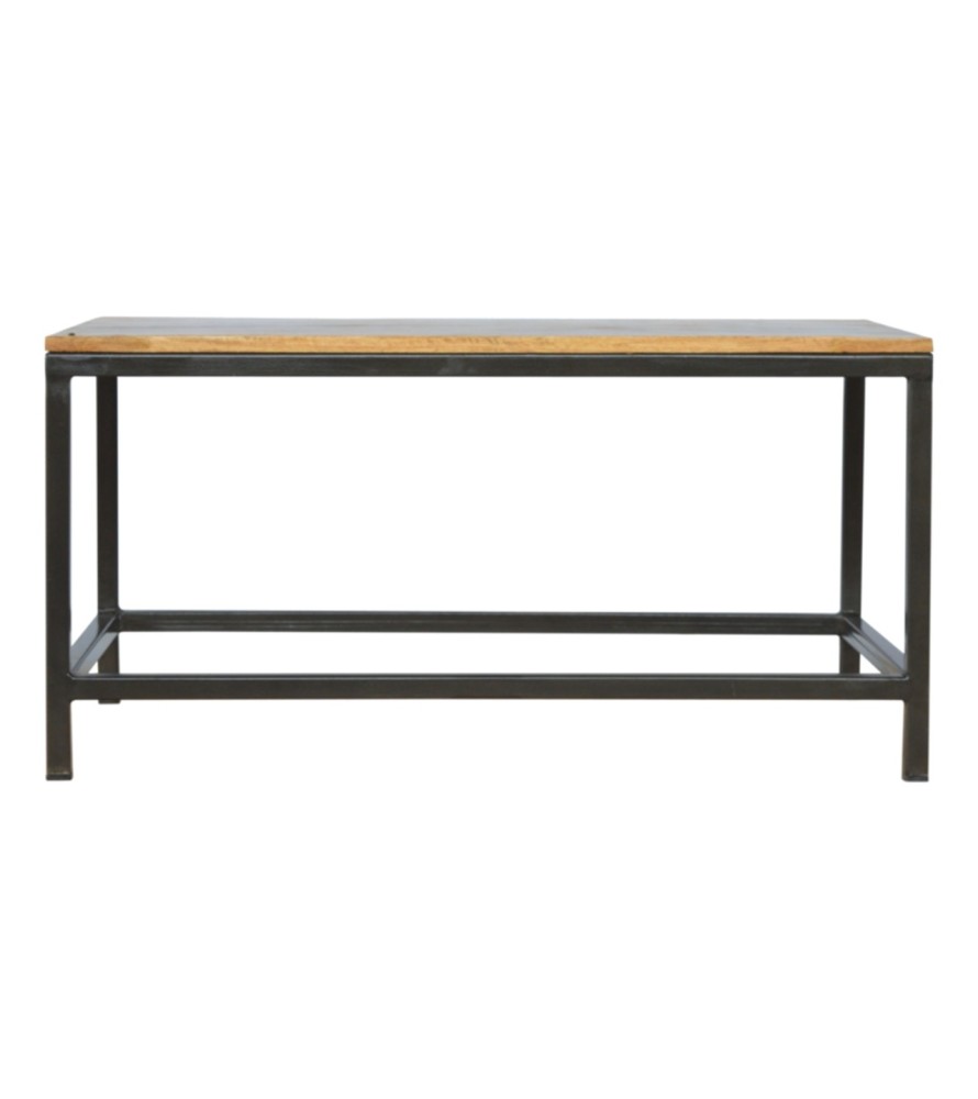 Iron Base Rectangular Coffee Table