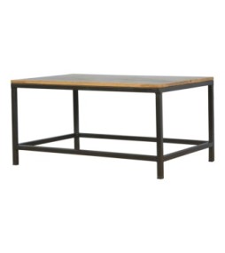 Iron Base Rectangular Coffee Table