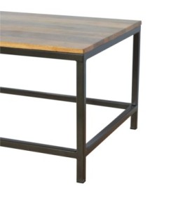 Iron Base Rectangular Coffee Table
