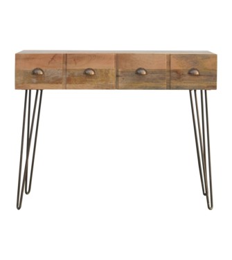 Iron Base 2 Drawer Console Table