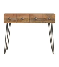 Iron Base 2 Drawer Console Table