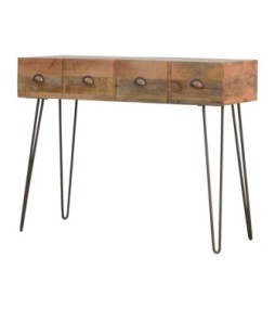 Iron Base 2 Drawer Console Table