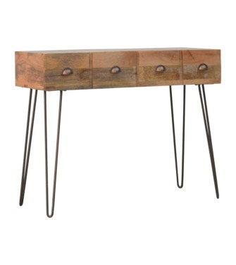 Iron Base 2 Drawer Console Table