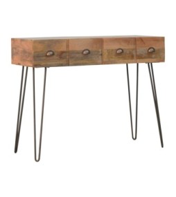 Iron Base 2 Drawer Console Table