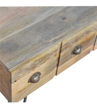 Iron Base Coffee Table with 2 Drawers