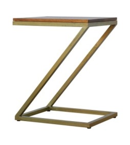 Z-shaped Golden Side Table