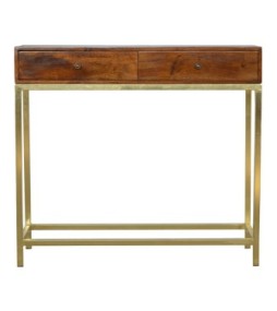 Gold Iron Console Table