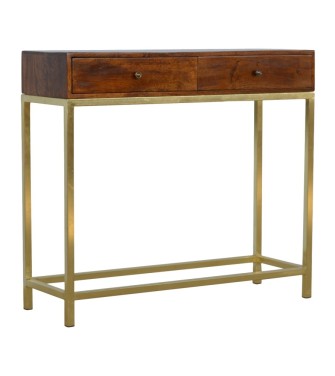 Gold Iron Console Table