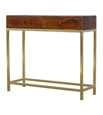 Gold Iron Console Table