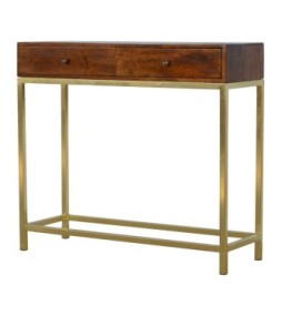 Gold Iron Console Table