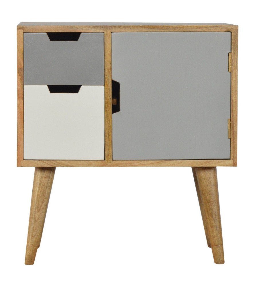 Grey and White Painted Cabinet