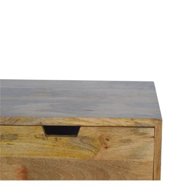 Table de chevet amovible grise et blanche