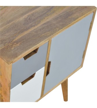 Grey and White Painted Cabinet