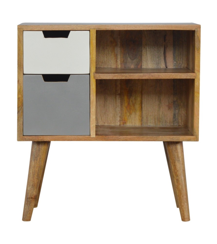 Grey and White Drawer Cabinet