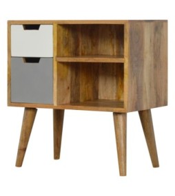 Grey and White Drawer Cabinet